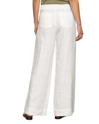 The Linen Marine Wide Leg Pants