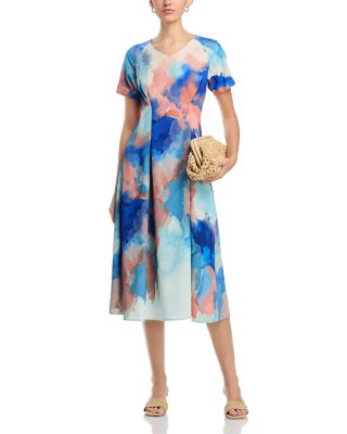 Watercolor Midi Dress