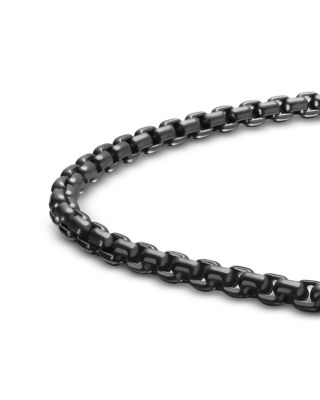 Box Chain Bracelet with Stainless Steel and Sterling Silver, 2.7mm