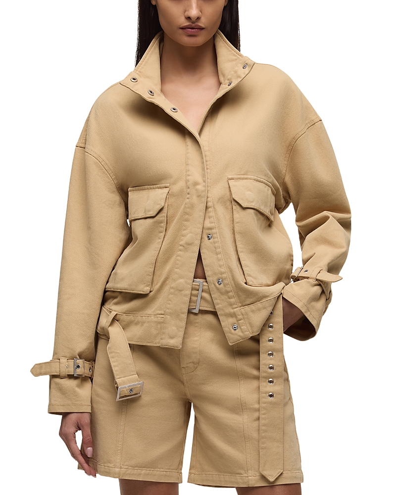 Hudson Jeans Relaxed Utility Jacket In Brown