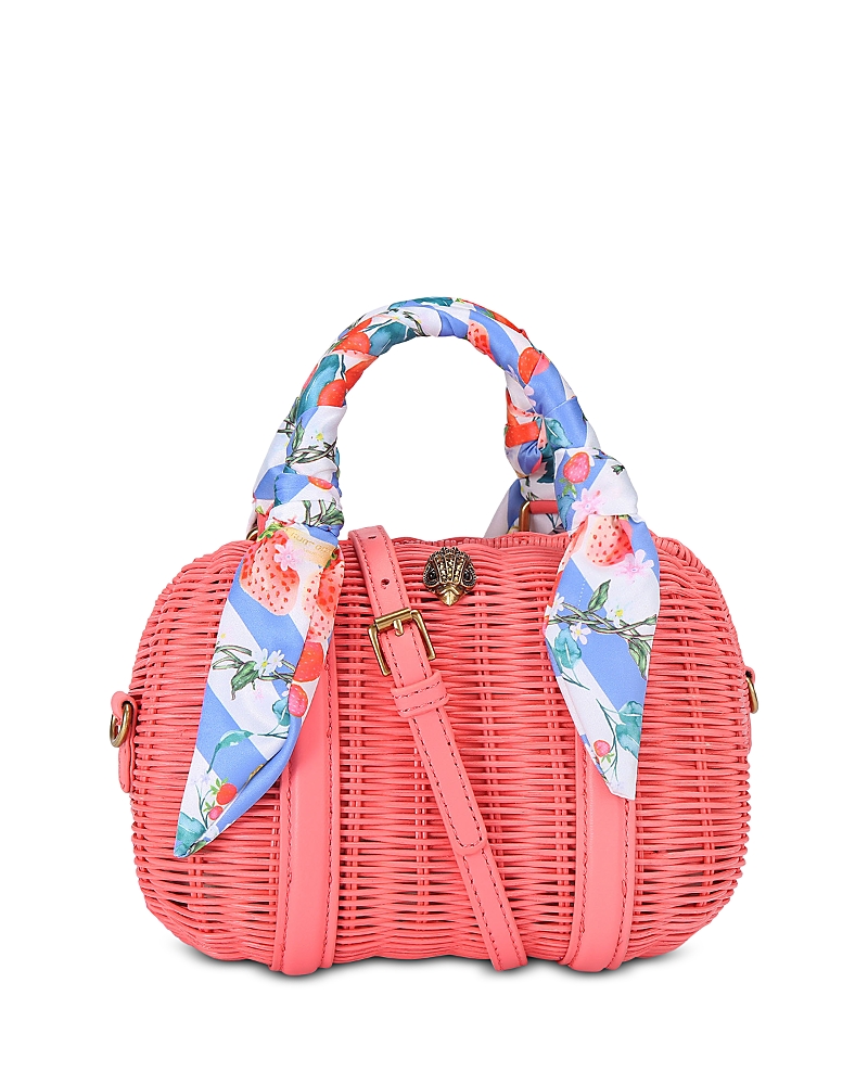 Kurt Geiger Kensington Boston Basket Bag In Open Pink