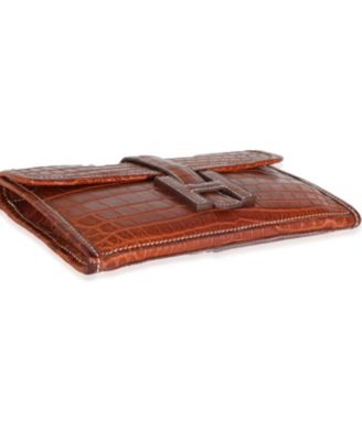 Fauve Crocodile Niloticus Lisse Jige Clutch Exotic Handbag