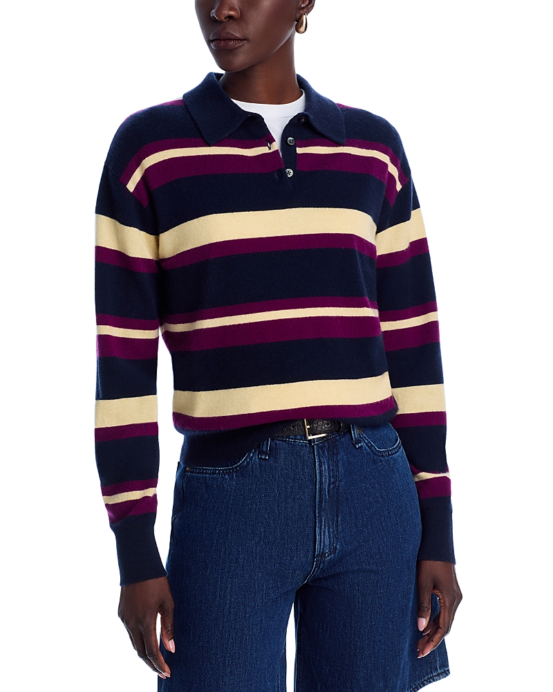 Guest In Residence Collegiate Stripe Polo Multicolor In Blue