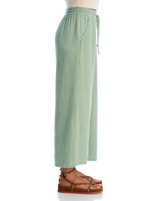 Gauze High Rise Wide Leg Pants
