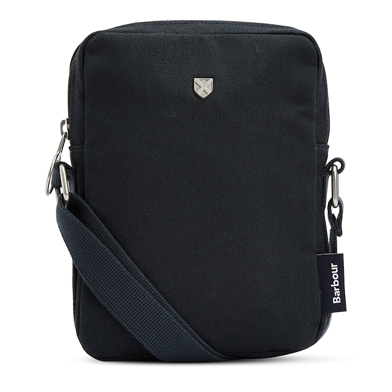 Barbour Cascade Cotton Twill Crossbody In Navy