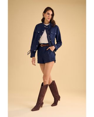 Pleated Dobby Stripe Shorts