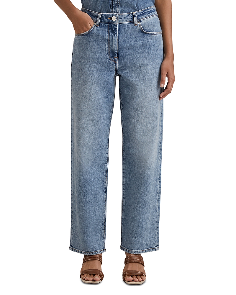 Reiss Petites Selin Straight Jeans in Light Blue