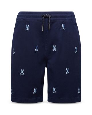 Psycho Bunny - Unisex Logo Print Stretch Shorts - Little Kid, Big Kid