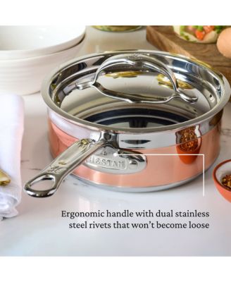 CopperBond&reg; 1.5qt Induction Copper Saucepan with Lid