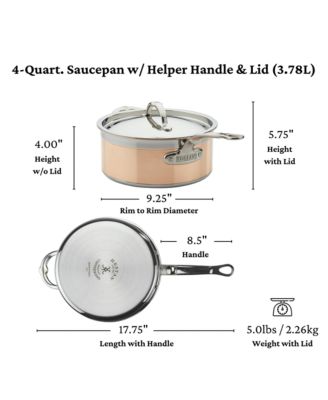 CopperBond&reg; 4-Quart Induction Copper Saucepan with Lid