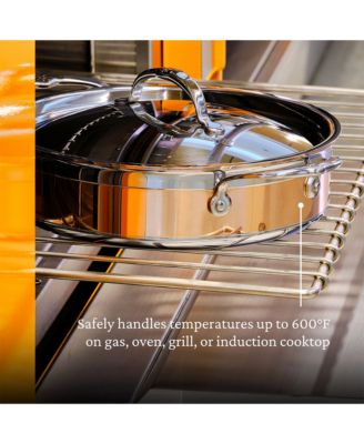 CopperBond&reg; 3.5-Quart Induction Copper Sauteuse Braiser with Lid