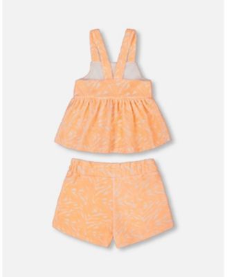 Girls' Printed Terry Tank Top and Shorts Set - Little Kid