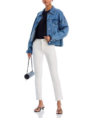 Mara Straight Mid Rise Instasculpt™ Ankle Jeans in White