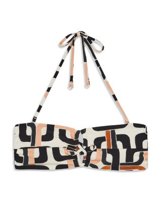 Printed Bandeau Bikini Top