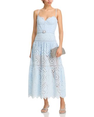 Zuria Cotton Eyelet Maxi Dress