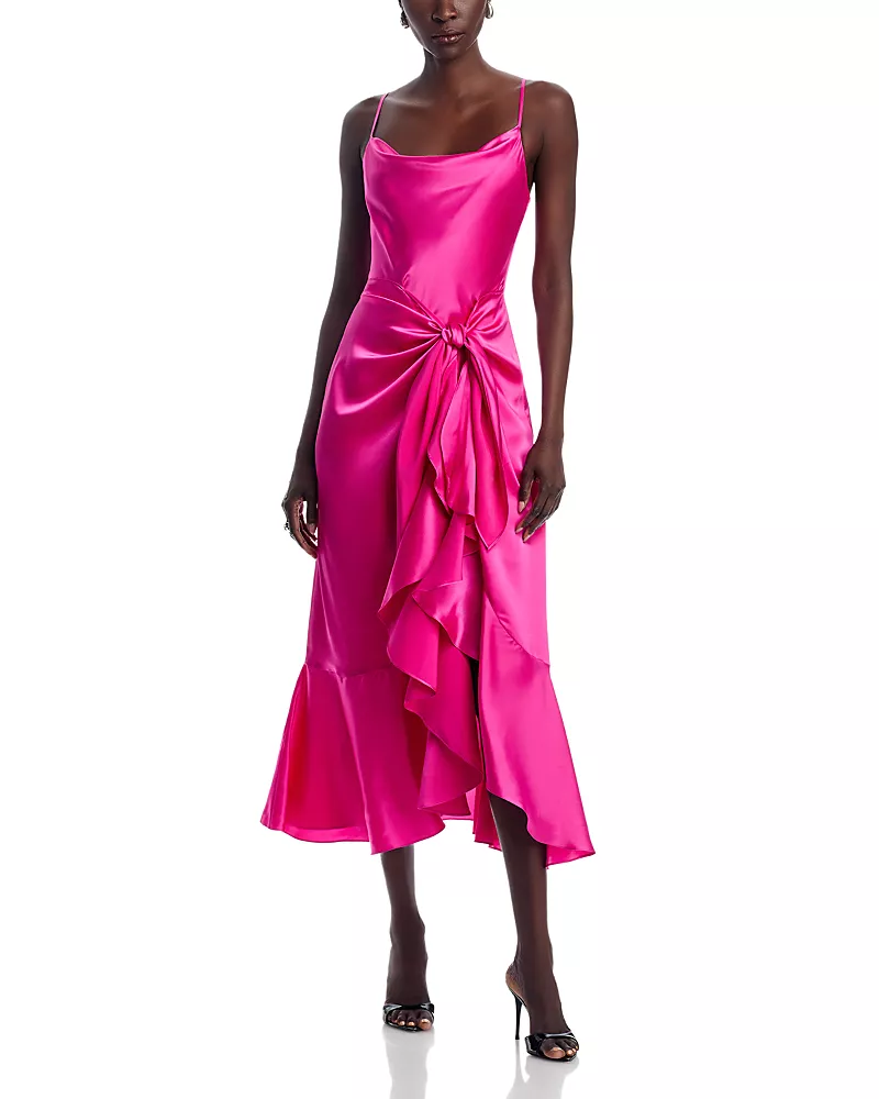 Cinq a Sept Vivienda Silk Ruffled Dress