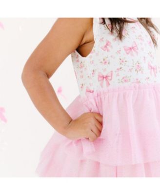 Girls' Ditsy Floral Short Sleeve Tutu Dress - Little Kid, Big Kid