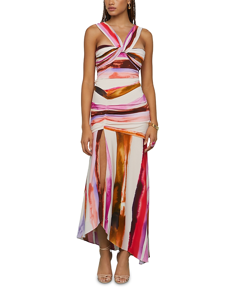 Amur Casi Jersey Midi Dress In Geode Stripe