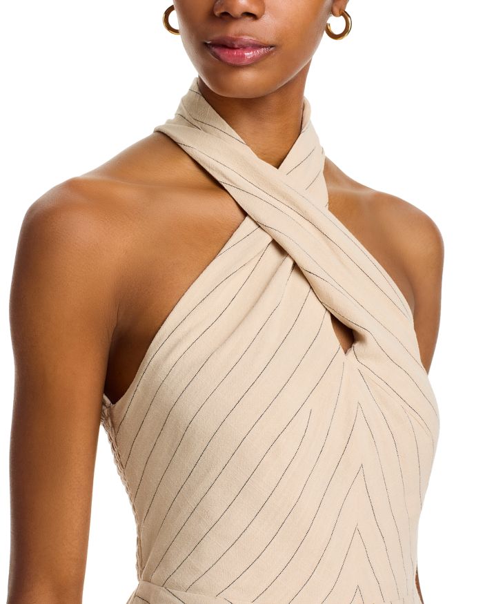Kosta Peplum Halter Top