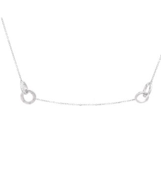 Pre-Owned Cartier - Love Interlocking Station Necklace 18K White Gold and Diamonds