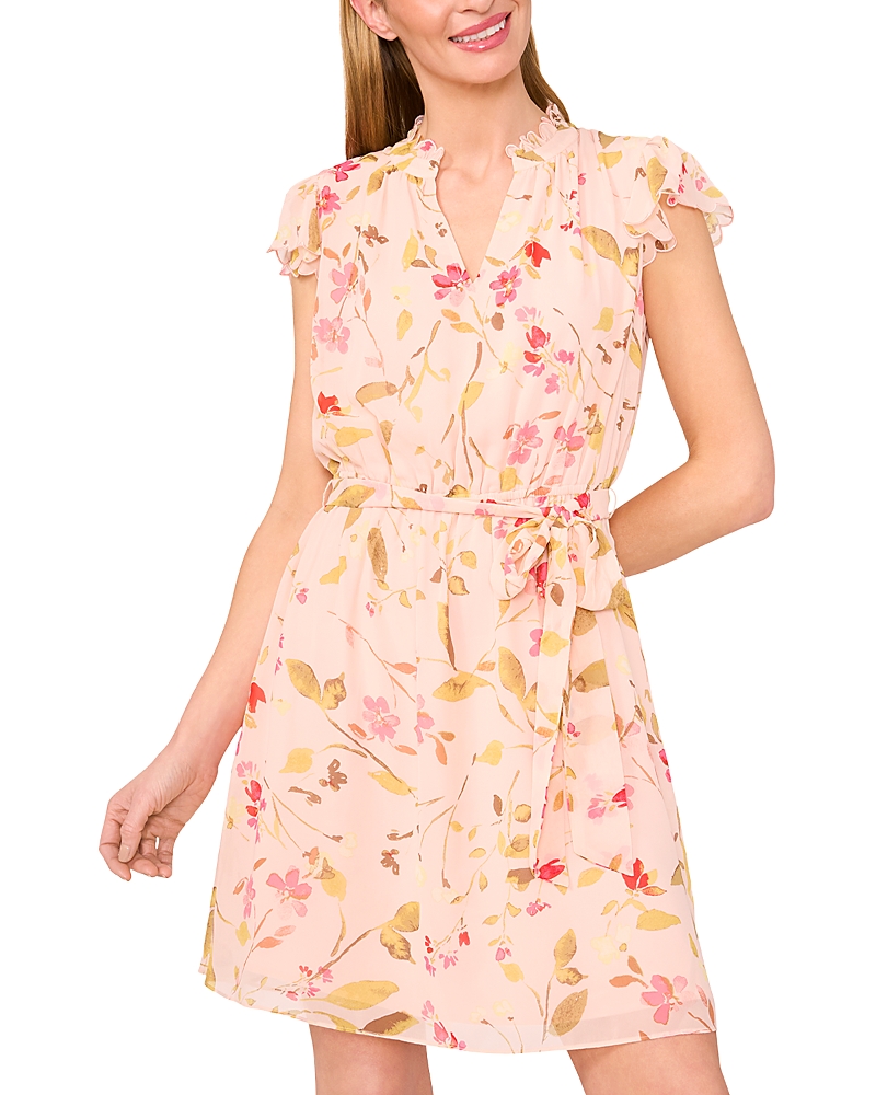 CeCe Scalloped Trim Dress