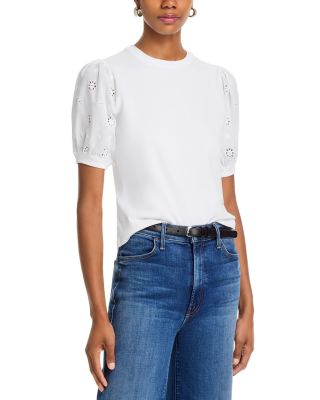 FRAME - The Lace Sleeve Tee