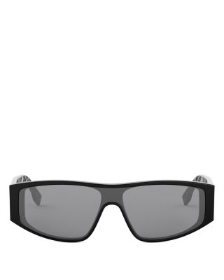 FF Squared Geometric Shield Sunglasses, 133mm