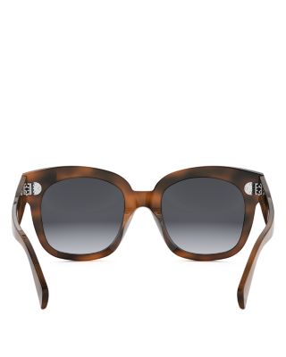3 Dots Havana Geometric Sunglasses, 54mm