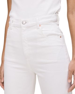 Karmine High Rise Refined Wide Leg Jeans in White