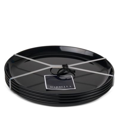 Marbella Melamine Stackable Dinner Plate, Set of 4