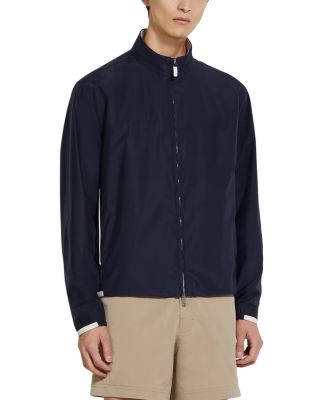Zegna Regular Fit Silk Blouson Jacket