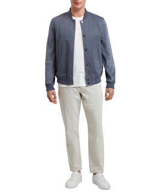 Ted Baker Liams Cotton Twill & Suede Bomber Jacket | Bloomingdale's