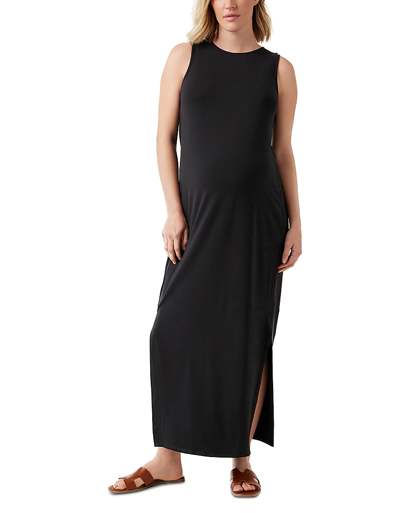 Ingrid & Isabel Maternity Ruffle Sleeve T-shirt Dress In Black
