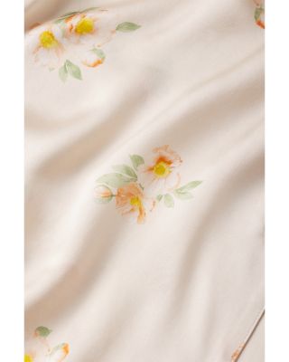 Inez Printed Washable Silk Long Pajama Set