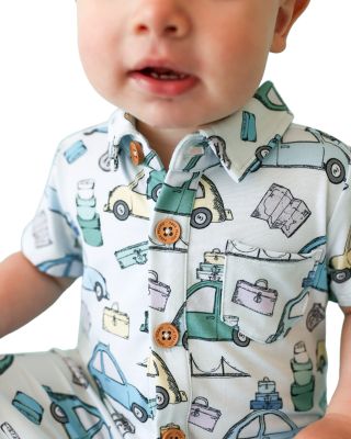 Boys' Travel Bug Short Sleeve Henley Romper - Baby