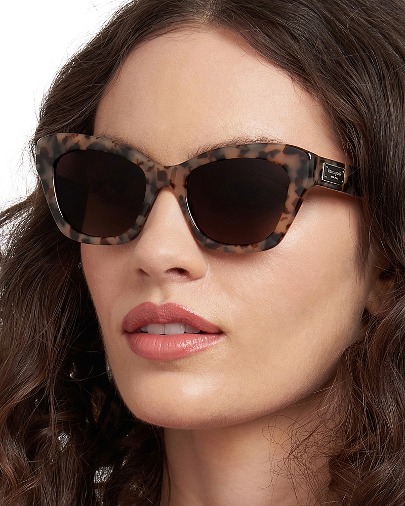 Shop Kate Spade New York Daina Cat Eye Sunglasses, 51mm In Blue Havana