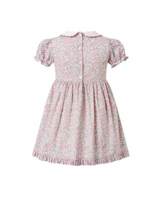 Girls' Scalloped Collar Floral Dress - Little Kid, Big Kid