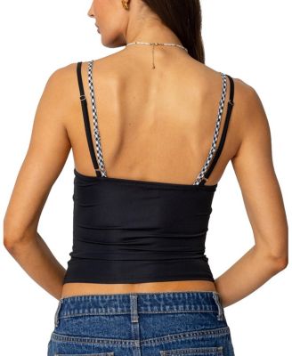 Gingham Layered Tank Top