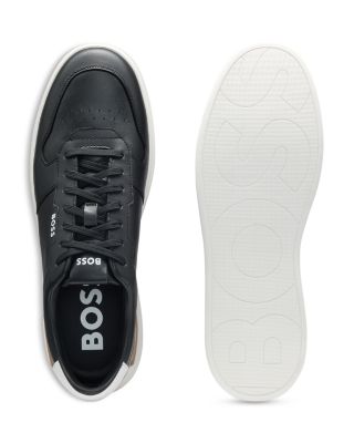 Men&#39;s Leather Lace Up Sneakers