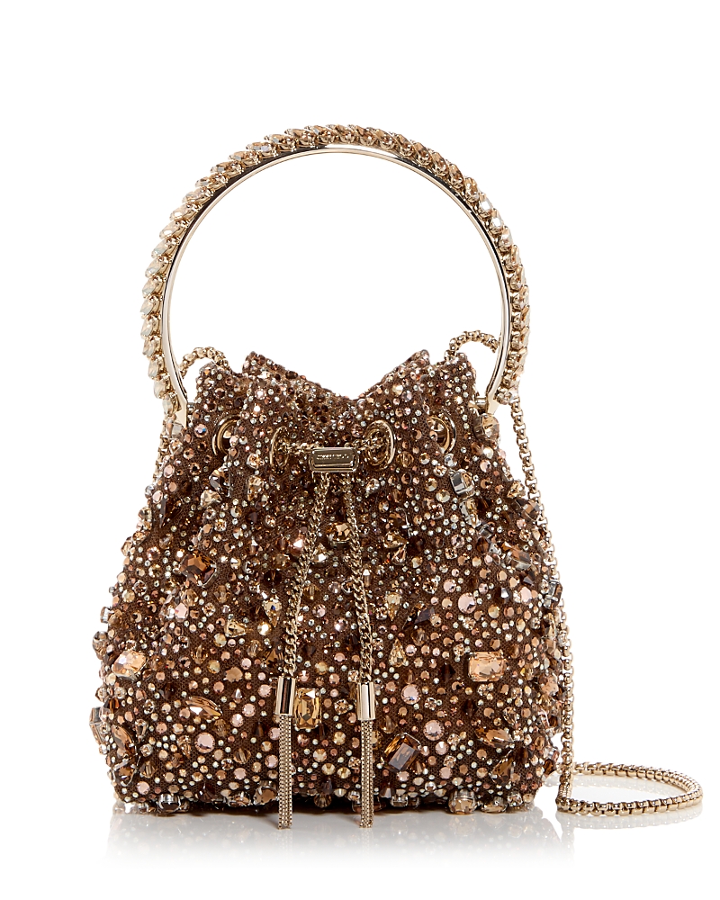 Jimmy Choo Bon Bon Crystal Embellished Top-handle Bag In Multi
