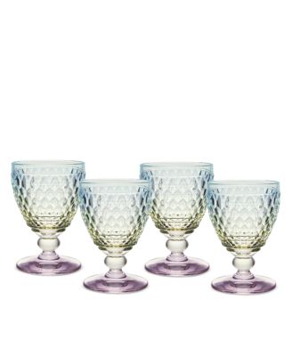 Boston Pearl Crystal Goblet, Set of 4