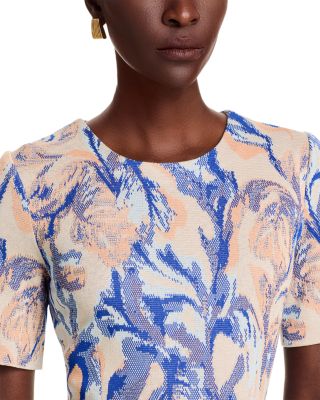 Printed Knit A Line Dress