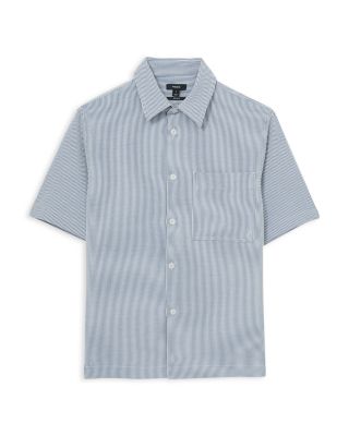 Sensei Short Sleeved Striped Seersucker Regular Fit Shirt  