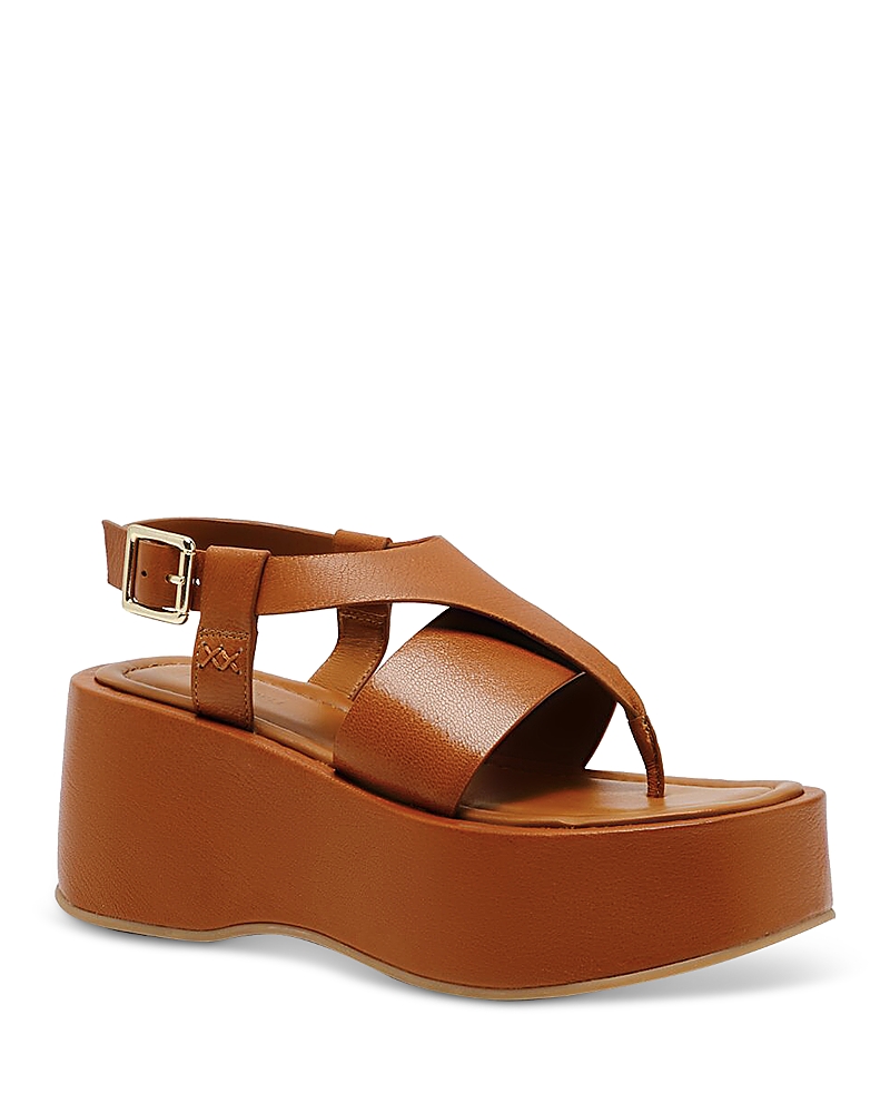 Shop Free People Women's Hold Platform Sandals In Cognac