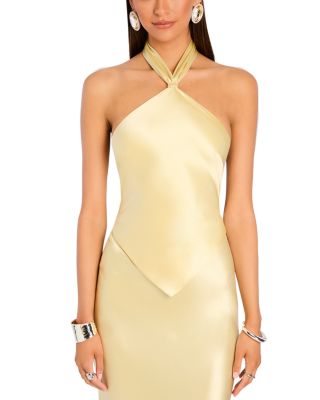 Ester Satin Halter Dress