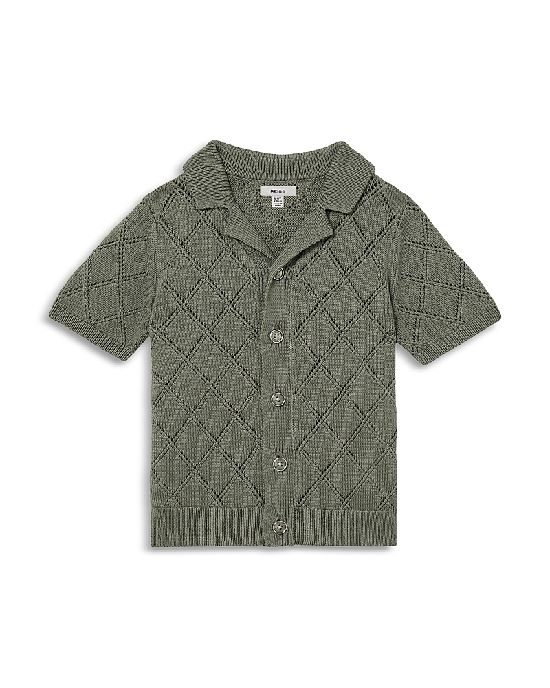 Reiss Boys' Filby Short Sleeve Cuban Shirt - Little Kid