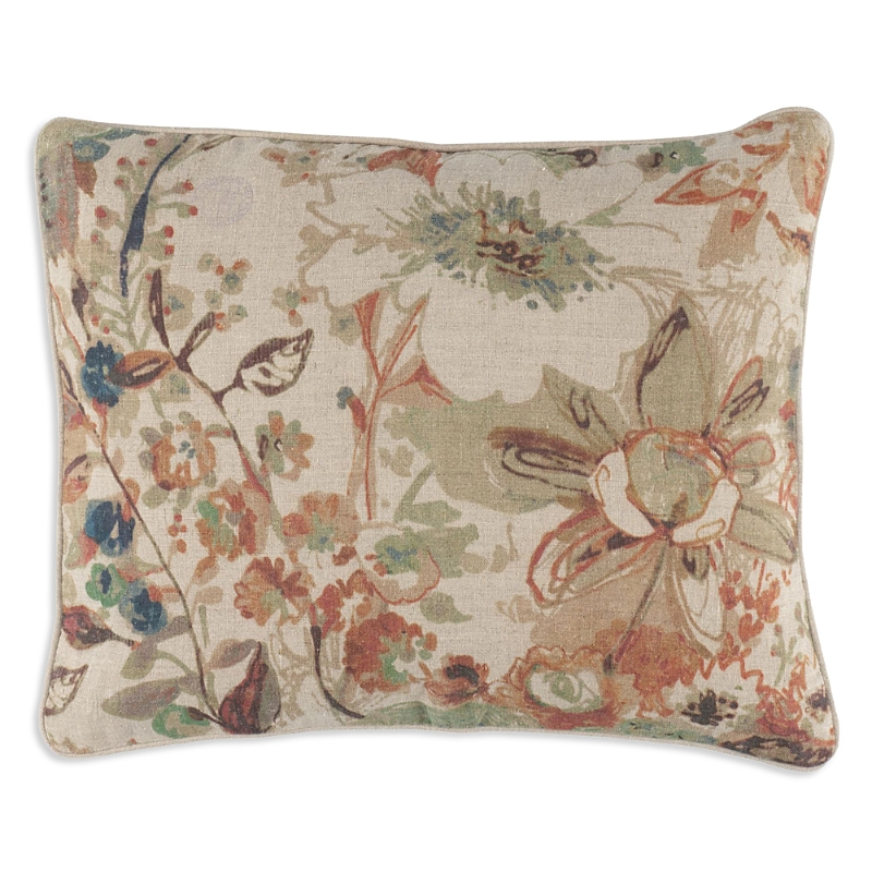 Annie Selke Meadow Botanical Lumbar Decorative Pillow Cover In Natural
