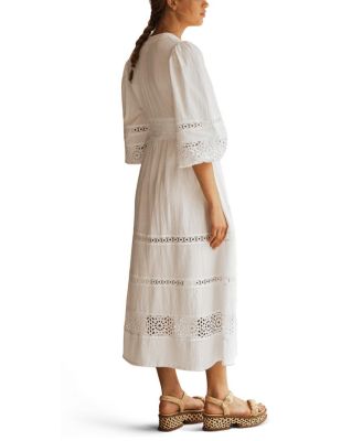 BIANCA Lace Panelled Midi Dress