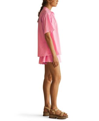 CLAVELL Scallop Short Sleeve Shirt