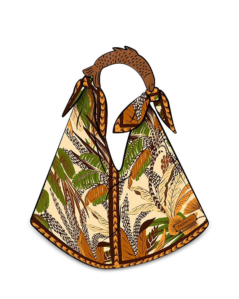 Farm Rio Foliage Sketch Scarf Tote